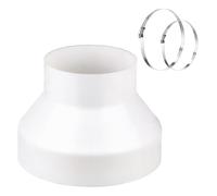 Connettori Riduttori,Adattatore per Tubo 150 mm a 100 mm,Riduttore Tubo Cappa con Fascette Stringitubo,Riduttore per Ventilazione per Cappe da Cucina Asciugatrice E Unità di Ventilazione