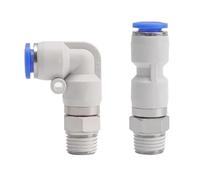 Connettori rotanti a 360° Raccordo aria pneumatico Giunto girevole Rotazione ad alta velocità 6/8/10/12mm Filettatura maschio M5 1/4 1/2 Attacco rapido(4-02,NRC (10pcs))