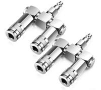 Connettori splitter per tubi dell'aria NPT da 35,6 cm, raccordi in metallo per un uso efficiente del compressore d'aria, compatibili con tipi A, T, I/M