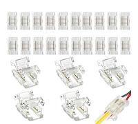 connettori striscia LED 8mm 2 pin 25 pezzi accessori illuminazione COB LED connettore rapido per collegamento senza saldatura 0-36V per casa fai da te auto interni e decorazioni