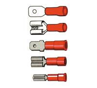 Connettori terminale a scorrimento in pvc a crimpare rosso 1/4" maschio