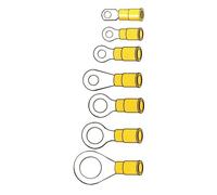 Connettori terminale ad anello in pvc a crimpare giallo 35 mm universale