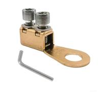 Connettori terminali batteria in ottone con forti morsetti e viti per fissare collegamenti elettrici per batterie del veicolo e applicazioni correlate (ottone grande)