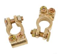 Connettori terminali batteria in ottone per auto, furgoni, 4 x 4, morsetti a sgancio rapido per sistemi di batterie da 12 V, coppia positiva e negativa (2 pezzi)