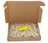 connettori termorestringenti 100~5000 pezzi Terminali termorestringenti Manicotti di saldatura Giunti testa elettrici isolati Connettori for cavi impermeabili(Yellow AWG 12-10,300PCS)