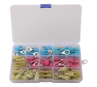 Connettori termorestringenti per cavi, assortimento di connettori a crimpare, 120 pezzi, 120 pezzi termorestringenti adatti per esterni blu per AWG 16-14 offrendo tenuta ambientale