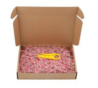 Connettori termorestringenti per cavi, Heat Shrink Butt Splice Sleeve Tube Terminals Multicolor 100/200 PCS(Red Awg 22-18,100 PCS)