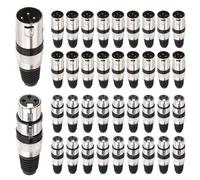 Connettori XLR 3p maschio femmina 40pz argento e nero