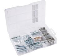 Connex Assortimento di ganci a vite 78 pezzi - Vari ganci e tasselli in set - preordinati in pratica scatola di plastica - adatti per appendere tutti i tipi/set di ganci/scatola assortita/DP8500123