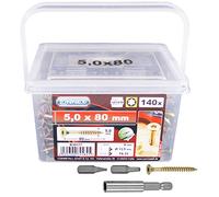 CONNEX B30177 Uni-Viti Secchio 5,0x80 TX a 140pcs, Argento, 5,0 x 80 mm (140 Stück)