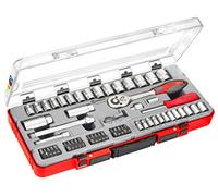 Connex COX580258 - Set chiavi a tubo, 1/4 e 3/8", 58 pezzi