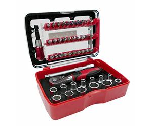 Connex COXB973946 Set Inserti e Bussole e Cricchetto, 46 Pezzi