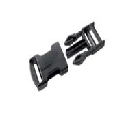 CONNEX - FIBBIA A SCATTO PER CINGHIA IN PLASTICA NERA 50MM