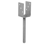 Connex HV4205 - Supporto per pilastri a U, 71 x 60 x 100 x 200 x 4 mm, diametro 16 mm, zincato a caldo, 1 pezzo