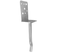 Connex HVR4200 - Staffa porta palo a L, in acciaio inossidabile, 70 x 65 x 110 x 200 x 3 mm