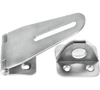 Connex HVRJ20038 Trappola - 110 x 38 mm - con Piastra ad Occhiello - Acciaio Inossidabile/Chiusura cancello/chiavistello per Serratura e Perno, Zincato Blu