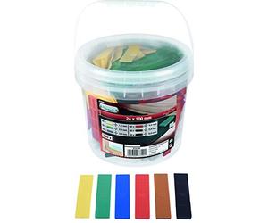 Connex Set di 300 blocchi per vetri - 100 x 24 mm - sei altezze da 1 a 6 mm - colori assortiti - con scanalatura - in polipropilene/piastrina/blocchi di sostegno/cunei in plastica / B34300