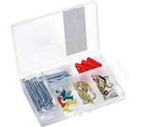 Connex Set di 86 ganci da parete, chiodi, spille ecc. Presorted in pratica plastica universale per uso domestico, confezione assortita, DP8500105, variabile, Teilig