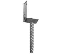 Connex Supporto per pali 80 x 60 x 104 x 200 x 4 mm/diametro 16 mm, a forma di L, materiale: zincato a caldo, 1 pezzo, HV4200
