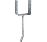 Connex Supporto per pali a U, 91 x 60 x 100 mm, diametro 16 mm, foro a forma di U da 11 mm, in acciaio inox inossidabile/supporto per pali/montanti/supporto per struttura in legno/supporto per