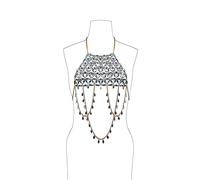 Connie Cloris Donne Sexy Un Pezzo Catena Del Corpo Della Nappa Cristallo Bikini Beach Club Body Jewelry, One Size, Metallo non prezioso, Nessuna pietra preziosa