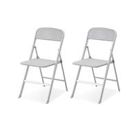 Connubia, 2 sedie ALU Struttura ALLUMINIO SATINATO Sedile rete microforata GRIGIO