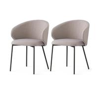 Connubia, 2 sedie Tuka. Struttura NERO OPACO Sedile SABBIA SQUARE