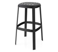 Connubia, sgabello Industrial fisso. Struttura metallo NERO OPACO