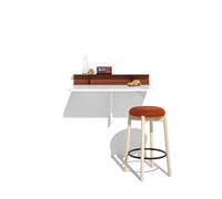 Connubia Tavolo pieghevole Quadro CB08-A in laccato con mensola in metallo da 90x14.5(60) cm