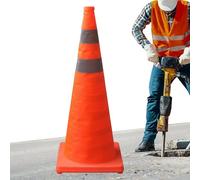 Cono - cono di sicurezza arancione riflettente, marcatore portatile | cono di allenamento impermeabile, stabile barriera per parco giochi, divisore per la scuola dei bambini