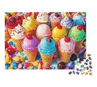Cono di gelato Puzzle 1000 Pezzi In Cartone Pressato, Un Puzzle Per Gioco Educativo Sfida, Ideale Per Hobby Invernale, Regalo Per Coppie 52x38cm/1000pcs