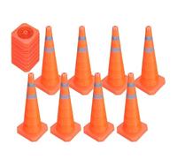 Cono di sicurezza stradale in gomma e PVC | Dimensioni multiple arancioni: parcheggio for il controllo del traffico(8a,60x28x28cm)