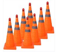 Cono di sicurezza stradale in gomma e PVC | Dimensioni multiple arancioni: parcheggio for il controllo del traffico(8b,60x28x28cm)