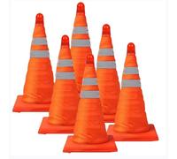 Cono di sicurezza stradale in gomma e PVC | Dimensioni multiple arancioni: parcheggio for il controllo del traffico(6b,30x20x20cm)