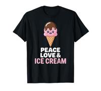 Cono estivo Kawaii Mese della Pace, dell'Amore e del Gelato Maglietta