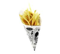 Cono Fritti e e Patatine Journal Bianco 42 cm 250 pz - Asporto Fast Food