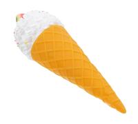 Cono Gelato Realistico in Pvc Bianco, Modello Decorativo