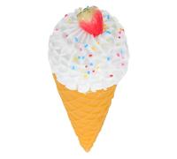 Cono Gelato Simulato Bianco in Pvc, Realistico per Esposizione