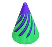 Cono impossibile stampato in 3D a spirale giocattolo antistress decorazione da scrivania Illusione visiva unica piramide scultura passthrough per ufficio casa scuola materiale ABS (Verde Blu)
