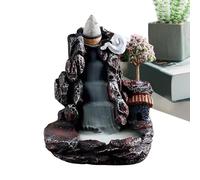 Cono Incense Burner | 9 x 9 cm Backflow Inccense Cono Burner Waterfall Holder,Enhance Atmosfera Incense Stick Stand Yoga Meditation Home Decor Handcrafted Censer for Living Room Bedroom