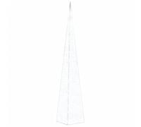 - Cono luminoso acrilico decorativo bianco freddo 120 cm - Elegante decorazione per Natale e festività, efficienza energetica e durevole - Atmosfera perfetta per interni ed esterni