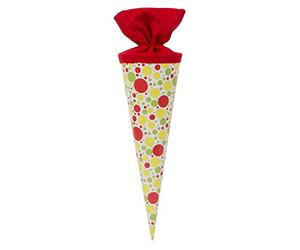 Cono per la scuola, 35 cm, a pois