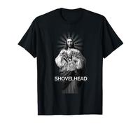 Cono Shovelhead BW HD Gesù Cristo Retro Motore Moto Maglietta