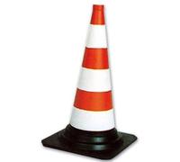 Cono Spartitraffico Segnaletico in Pvc Altezza 50 cm Colore Bianco-Rosso Maurer