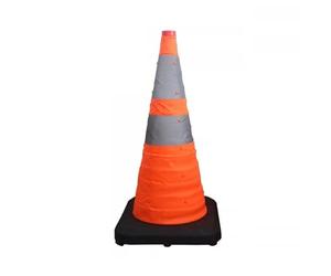 Cono stradale Coni di segnalazione del traffico pieghevoli a scomparsa con luce e collari riflettenti for esercitazioni di guida al parcheggio su strada Strada