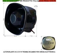 Cono Tromba Magnetodinomica Esponenziale 8 Ω 40 W Ricambio Per Sirene Antifurto