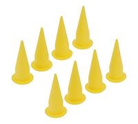 Cono Ugello 8 Pezzi, Ugelli in Plastica PE Riutilizzabili Gialli, Resistenti alla Corrosione - Design Resistente, Facili da Installare, Ideali per Cemento Vetro