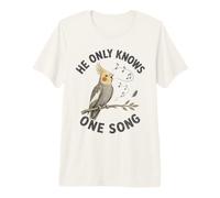 Conosce Solo Una Canzone Parrot Cockatiel Bird Owner Maglietta Premium