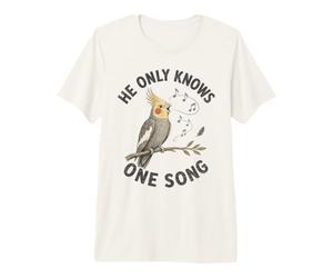 Conosce Solo Una Canzone Parrot Cockatiel Bird Owner Maglietta Premium