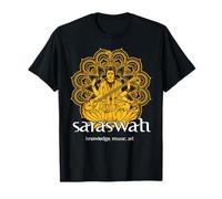 Conoscenza Musica Arte Mandala Saraswati Dea Maglietta